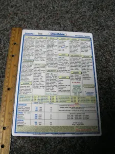 CheckMate Aviation laminated Checklist - Mooney Acclaim M20TN 6 3/4 x 9 3/8